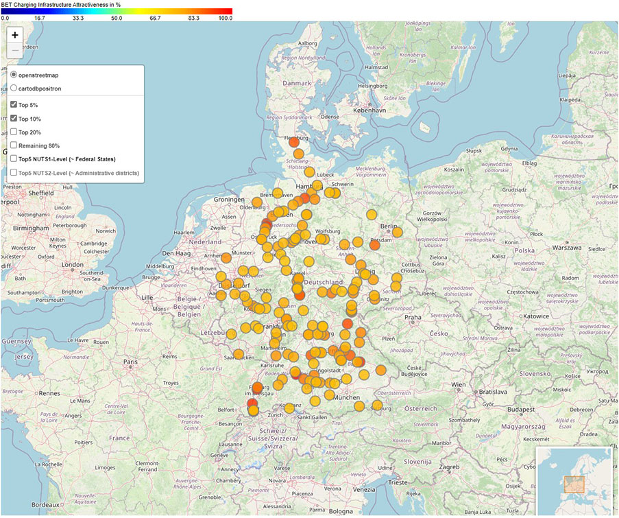 Ein Schlüssel, attraktive Ladestandorte für E-LKW